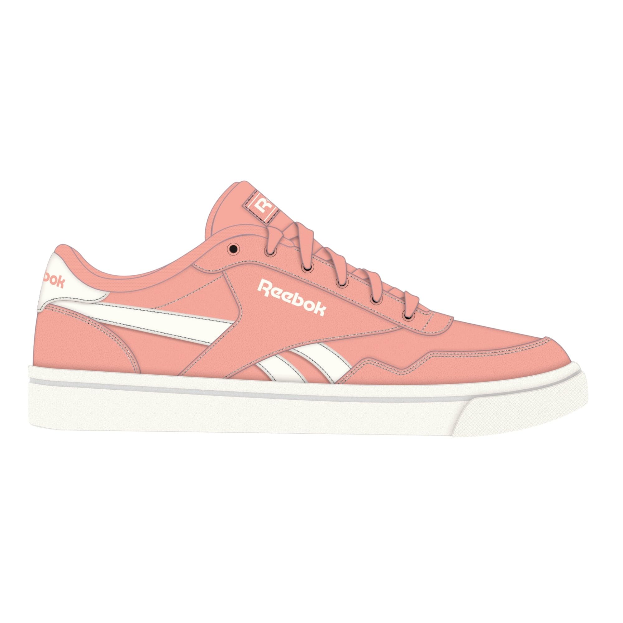 Reebok Women's Court Advance Vulc Trainers, Jelly Peach/Chalk, 38.5 EU
