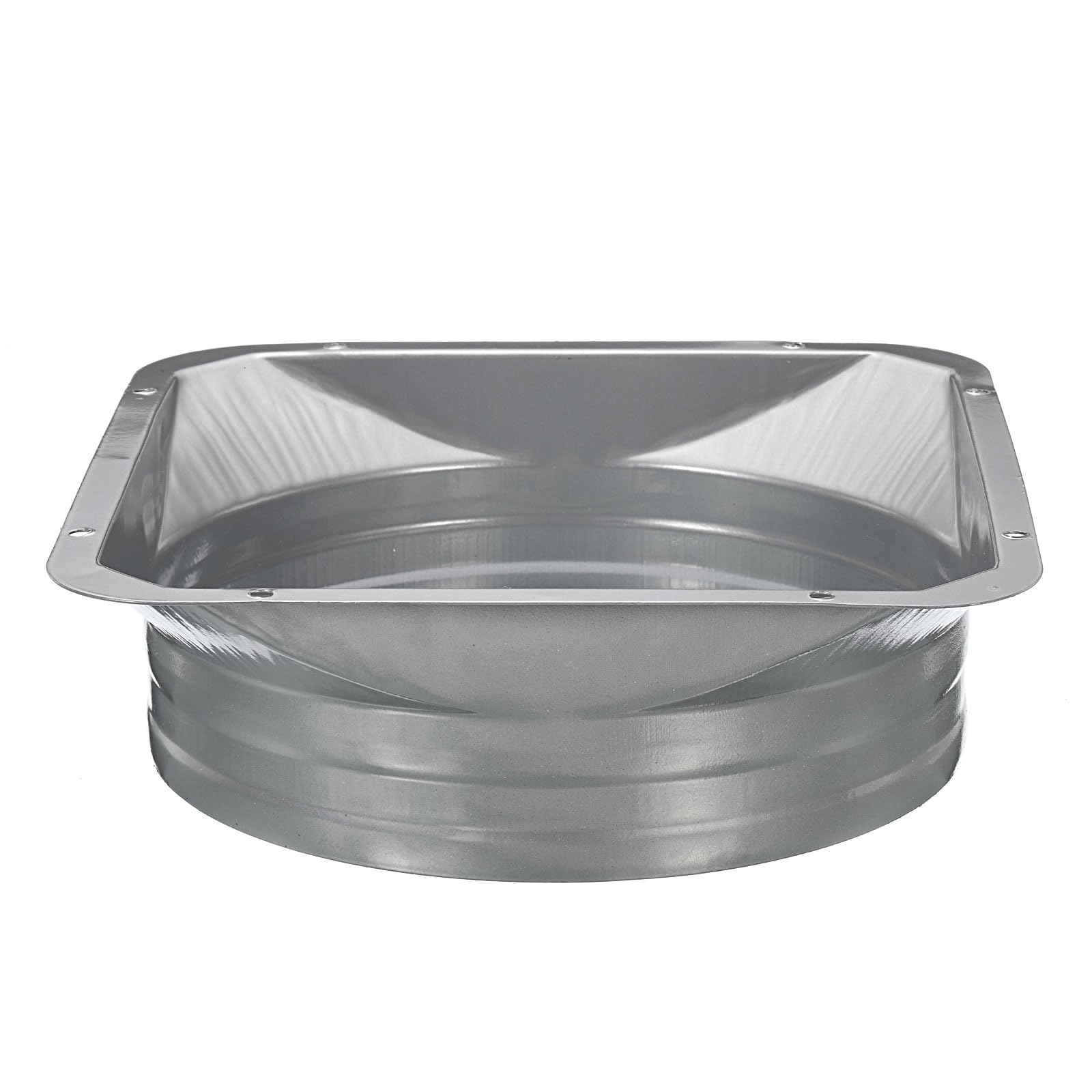 Conduit carré à rond YOKIVE gris 8" bride en fer galvanisé