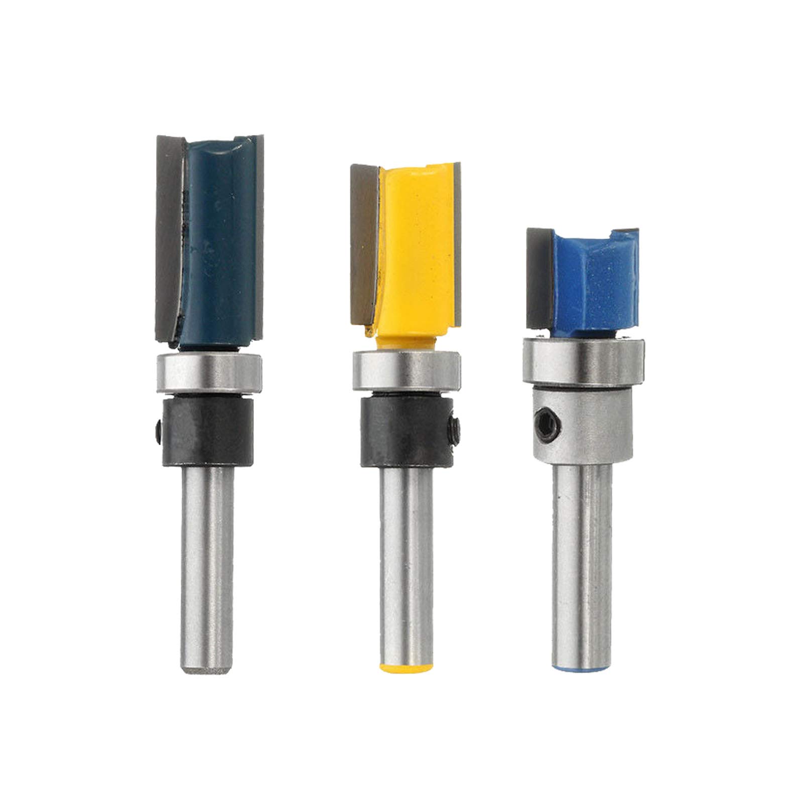 Wood Plane 16Pcs 1/4 Inch Shank Flush Trim Router Bit Set Top Bearing ...