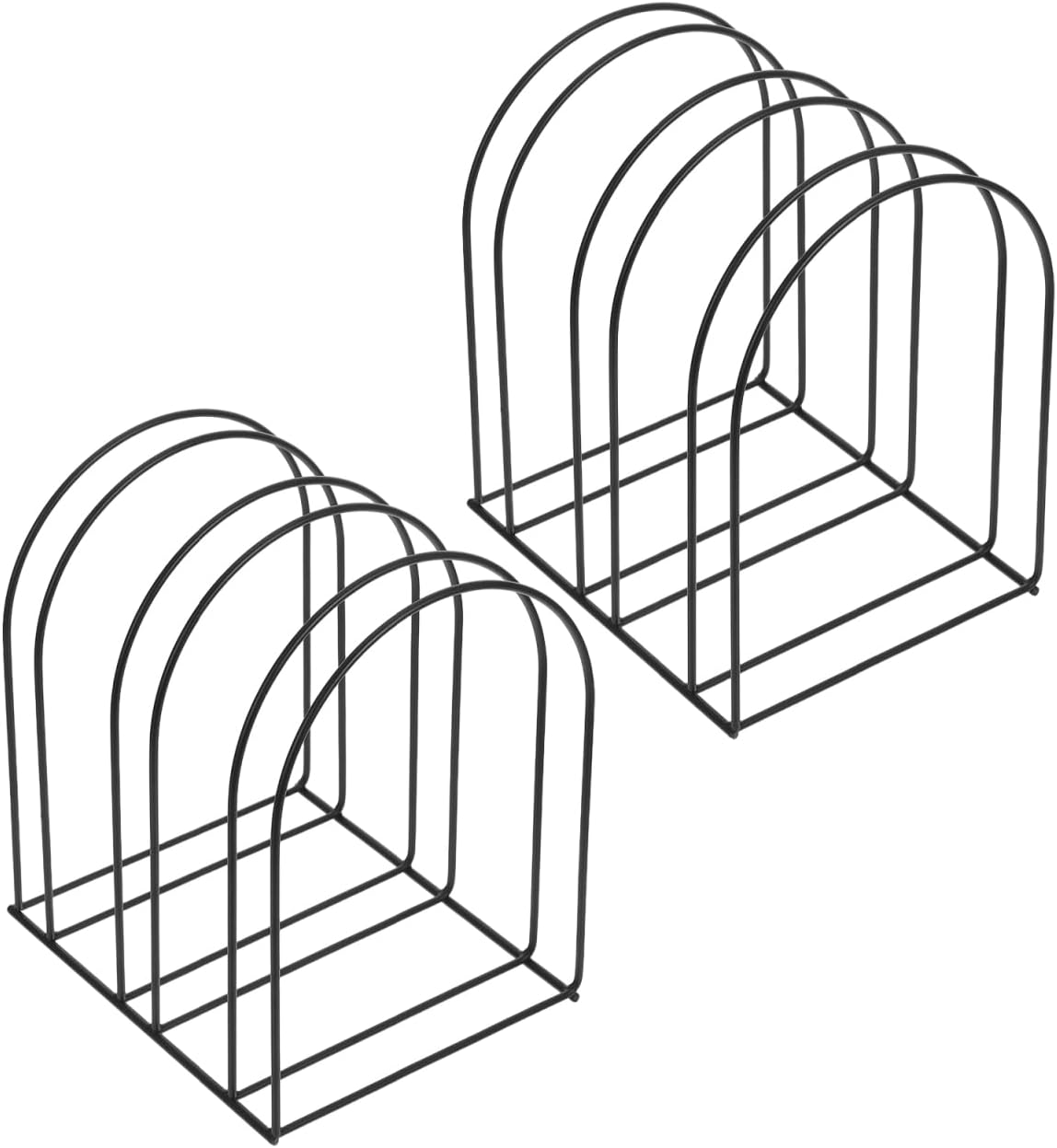 2Pcs Black Metal Hat Display Stand for Woolen, Beanies, Baseball Caps, and Berets - Space-Saving Hat Organizer Rack with Anti-Deformation Design for Closet or Counter