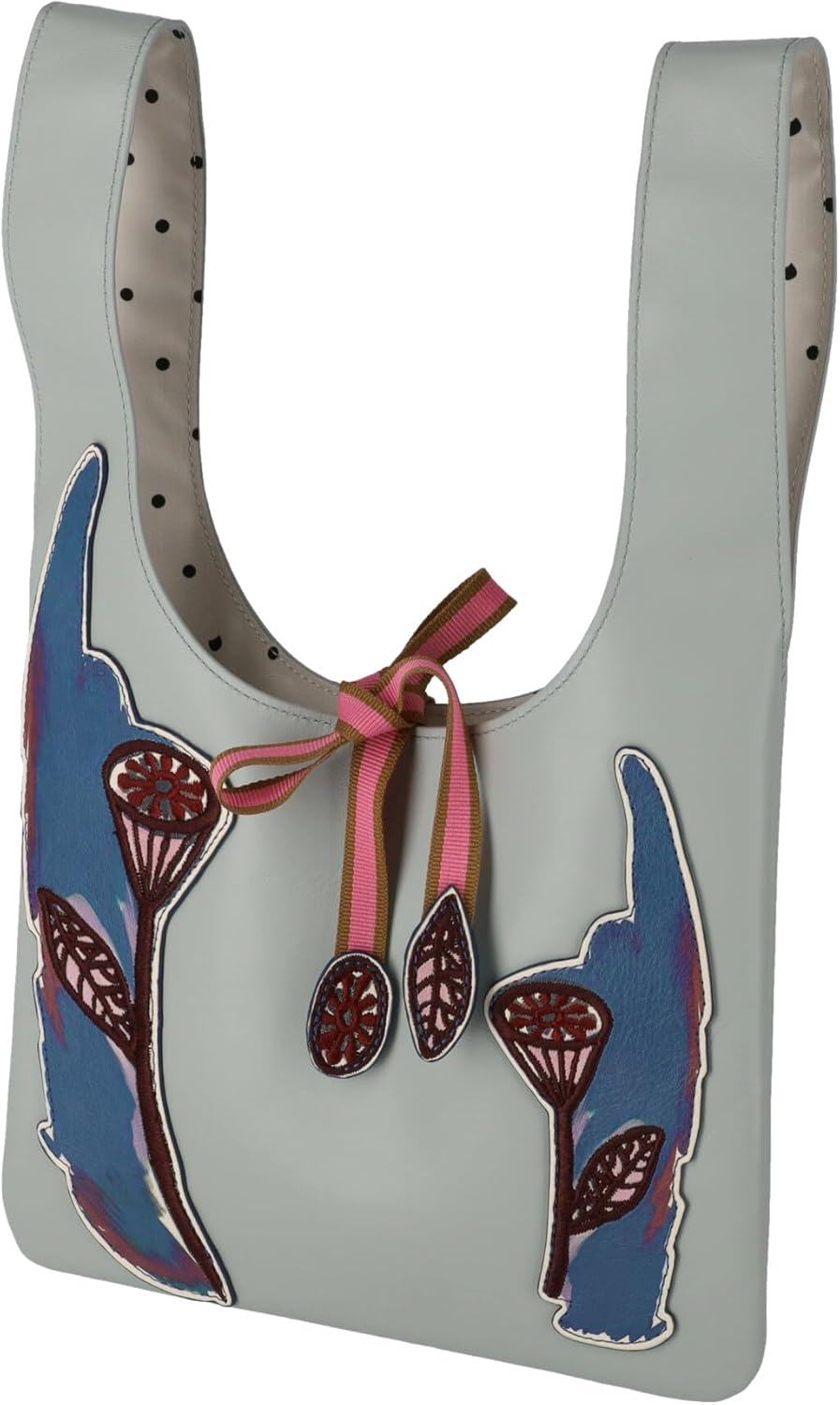 セリーヌ ララフィア×革 Cチャーム かごバッグ CELINE [セリーヌ