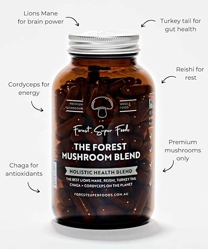 Miniatura 2 de Cápsulas de mezcla de hongos del bosque 5 hongos en 1 120 cápsulas Mezcla de hongos forestales