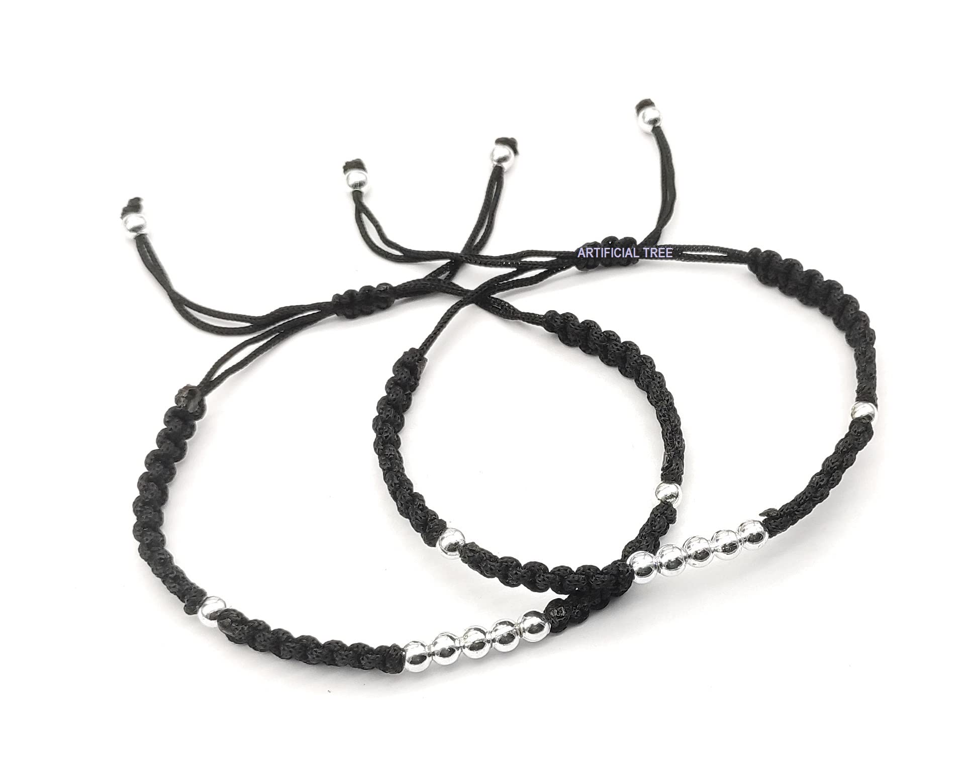 ARTIFICIAL TREE German Silver 9 Ball Charms Black Thread Adjustable Payal for Women and Girls (AT ANK 044) (B0BVRJ5PKJ) Amazon Price History, Amazon Price Tracker