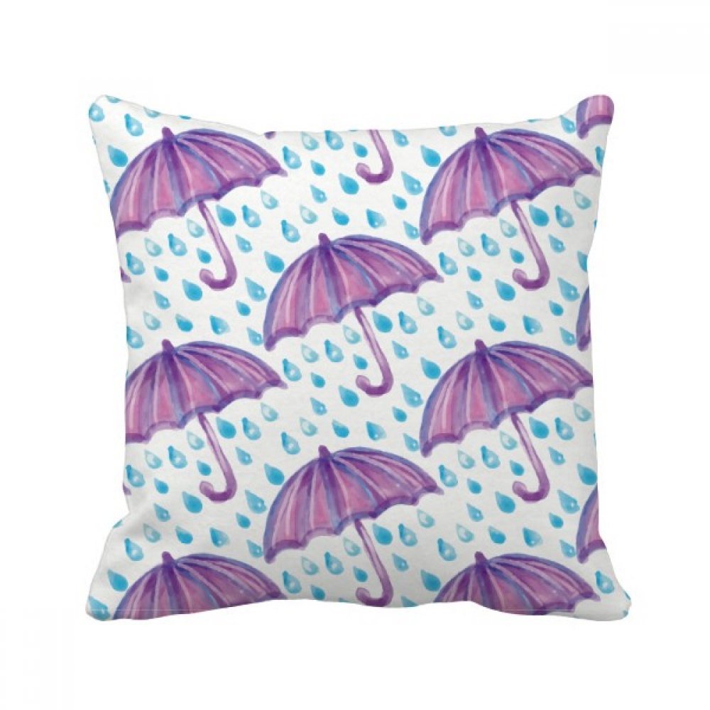 Coussin carré Purple Rain Aquarelle 40 X 40Cm multicolore pour décoration maison et canapé