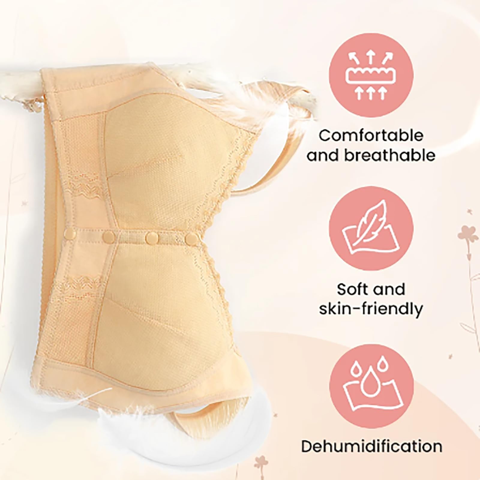 Reggiseno Traspirante con Chiusura Frontale for Donne Anziane - Supporto Anti-cedimento