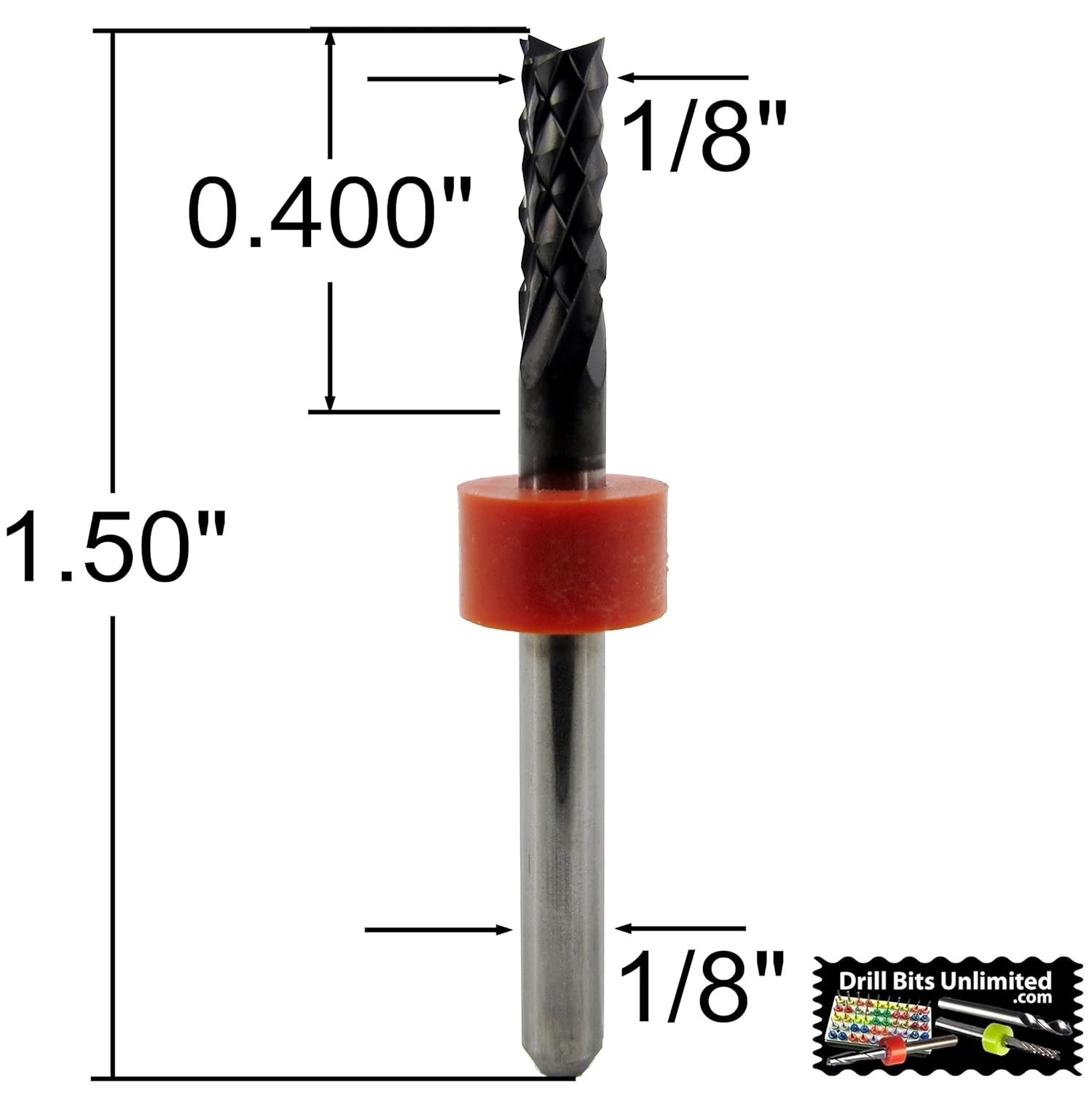 1/8" PCD Diamond Coated Router - Fishtail Tip - for Carbon Fiber, Ceramic, Fr4 G10 End Mill CNC