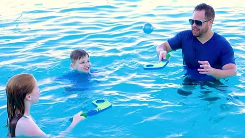 Miniatura 5 de COMANSI - El juego Aqua Water incluye 1 pelota inflable + 2 paletas de hockey infladoras con aguja. Fácil y seguro de usar en exteriores e interiores