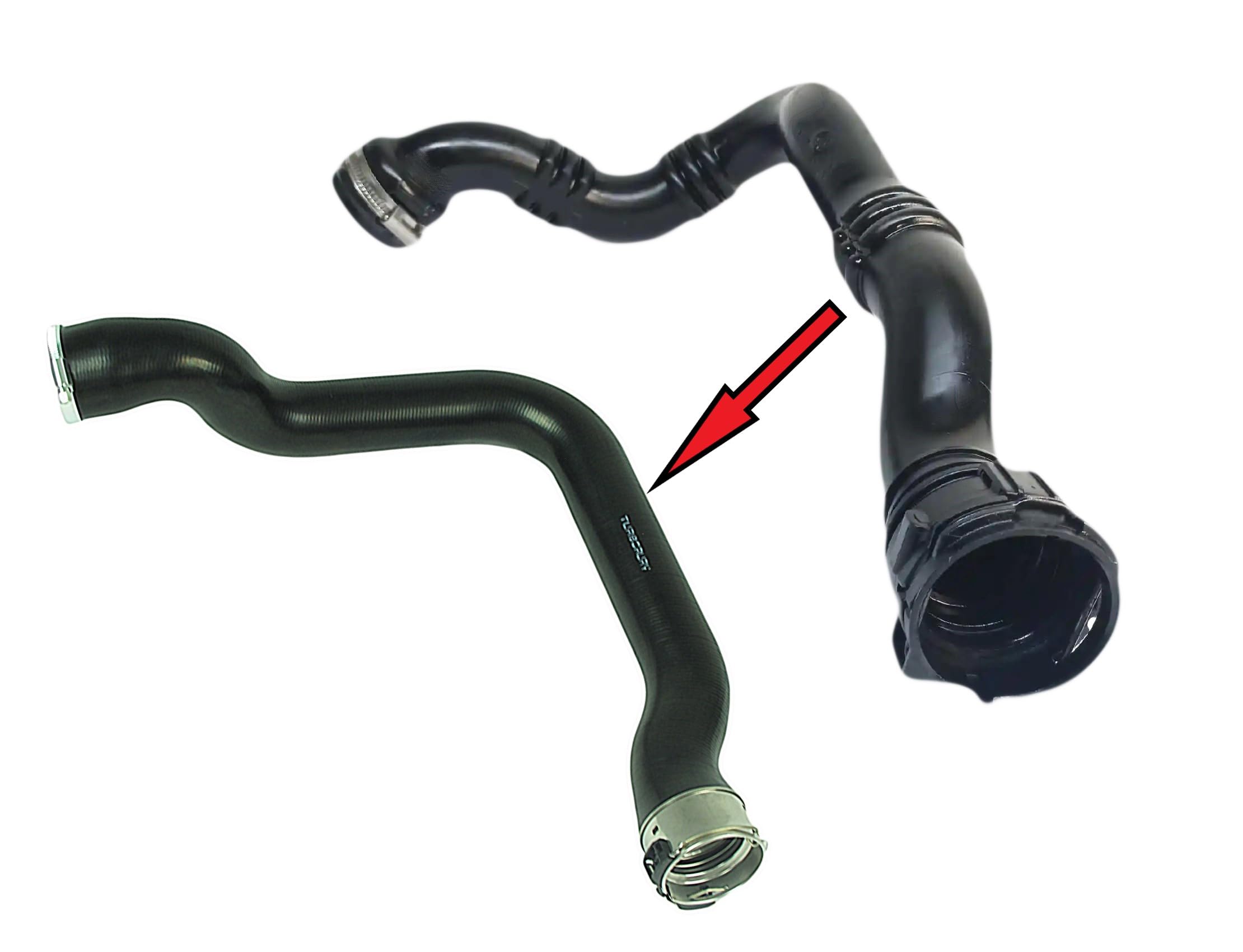 Tuyau de Turbocompresseur Intercooler Remplacement - Compatible avec Renault Laguna III 2.0 dCi - Numéro OE 8200551943 - Fabriqué en gomme NBR-CR - Livré avec Collier de Serrage