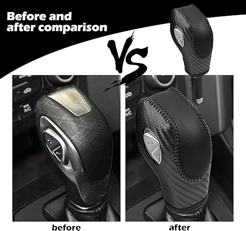 Miniatura 3 de cueclue 1 funda para perilla de palanca de cambios automática, borde de perilla de cambio, funda de cuero para freno de mano, accesorios para el