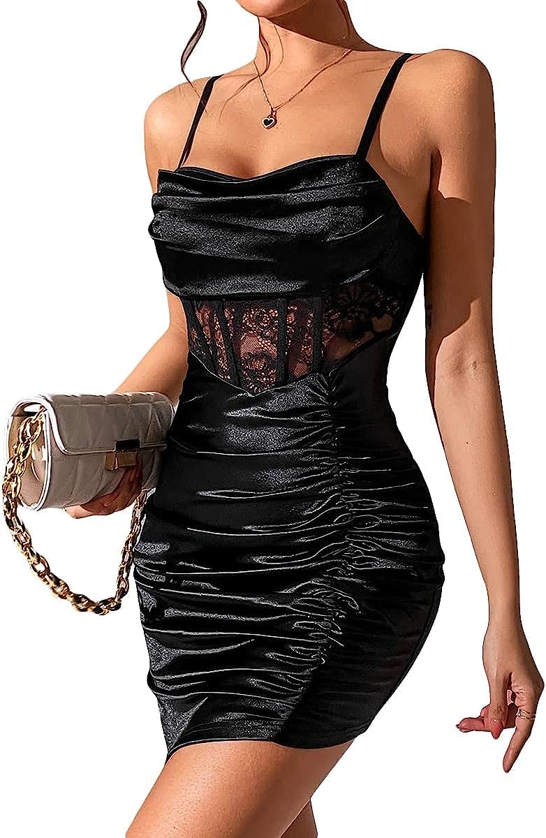 Robe sans manches à bretelles spaghetti avec décolleté coupe basse - 8
