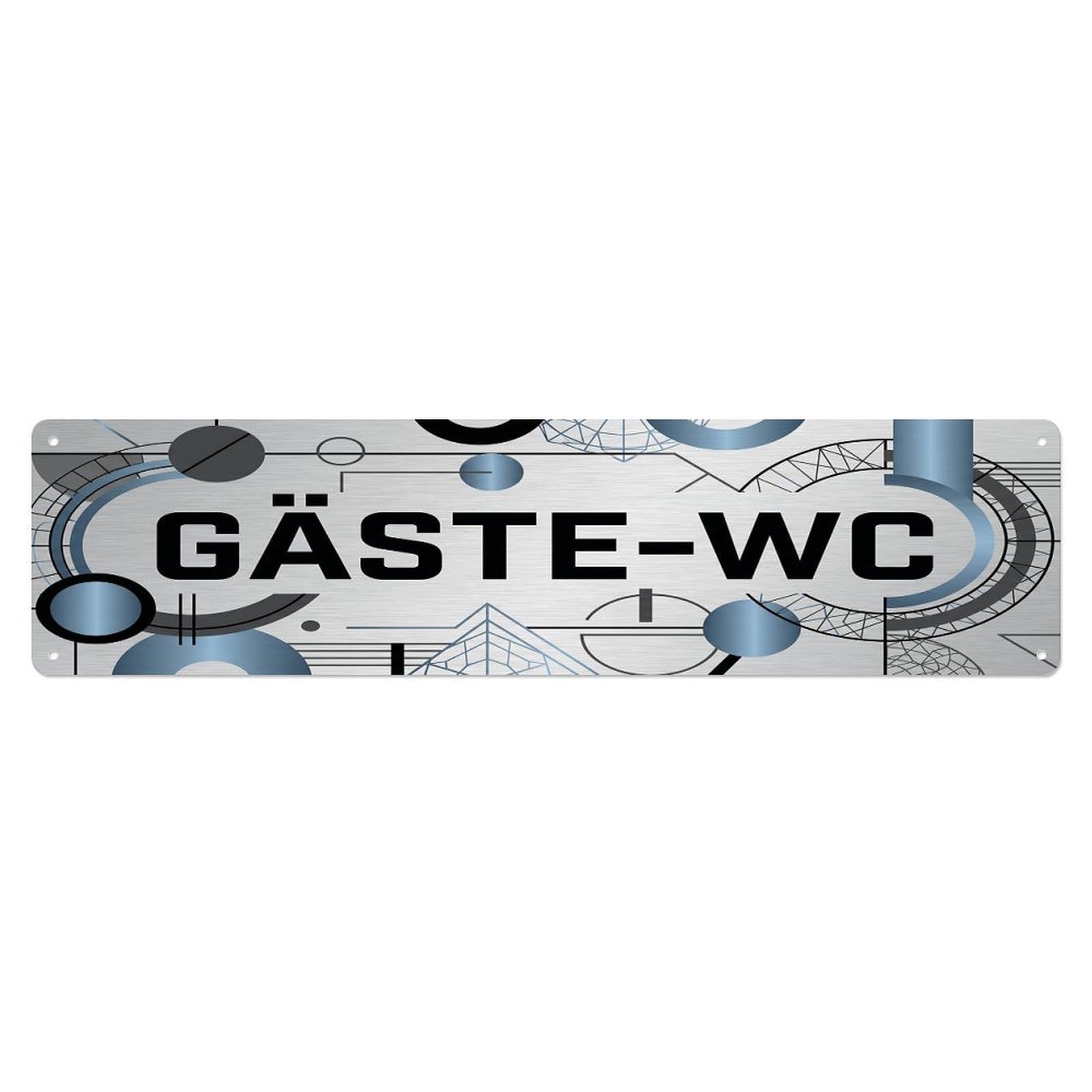 Modern Cool Home Washroom Toilet(WC) Door Metal Tin Sign Plaque Wall Decor for Cafe, Club Bar, Office, Home Garden Metal Poster 4x16Inch