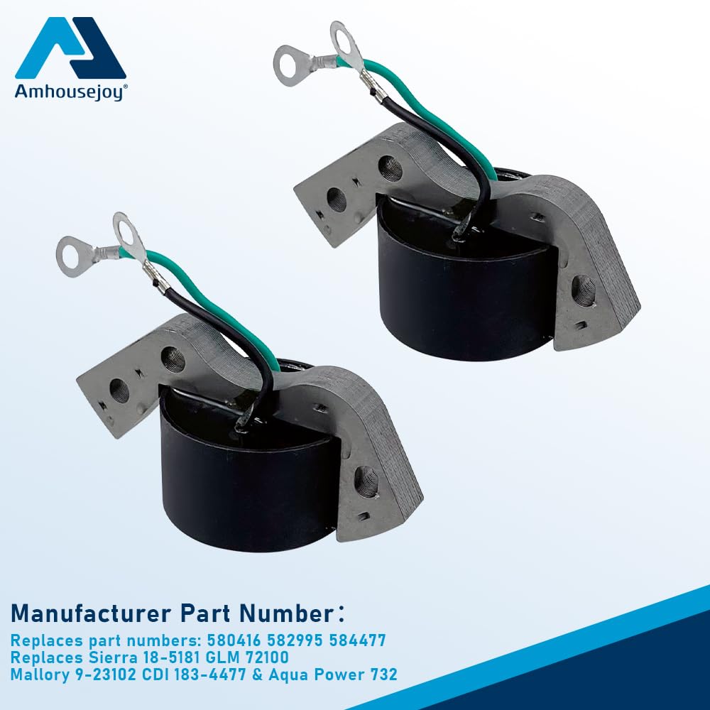 2 Bobines D'allumage Pour Hors-bord OMC Johnson Evinrude - Réf. 580416, 582995, 584477
