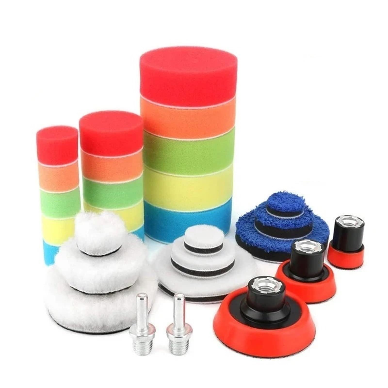 ZagYing 29Pcs Car Polishing Pad Kit Car Polisher Reusable Sponge Polishing Pad M14 Drill Adapter Waxing Cleaning Tool Buffing Pads