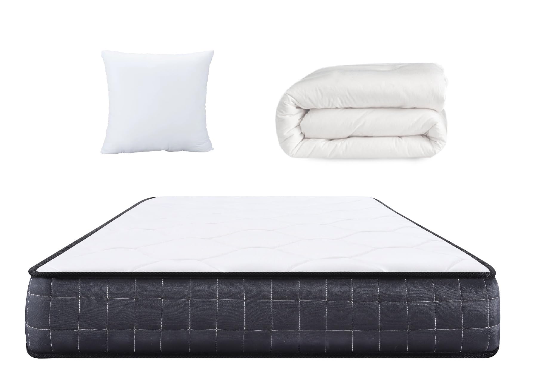 Matelas 90x200 avec Couette et Oreiller,Mousse à mémoire