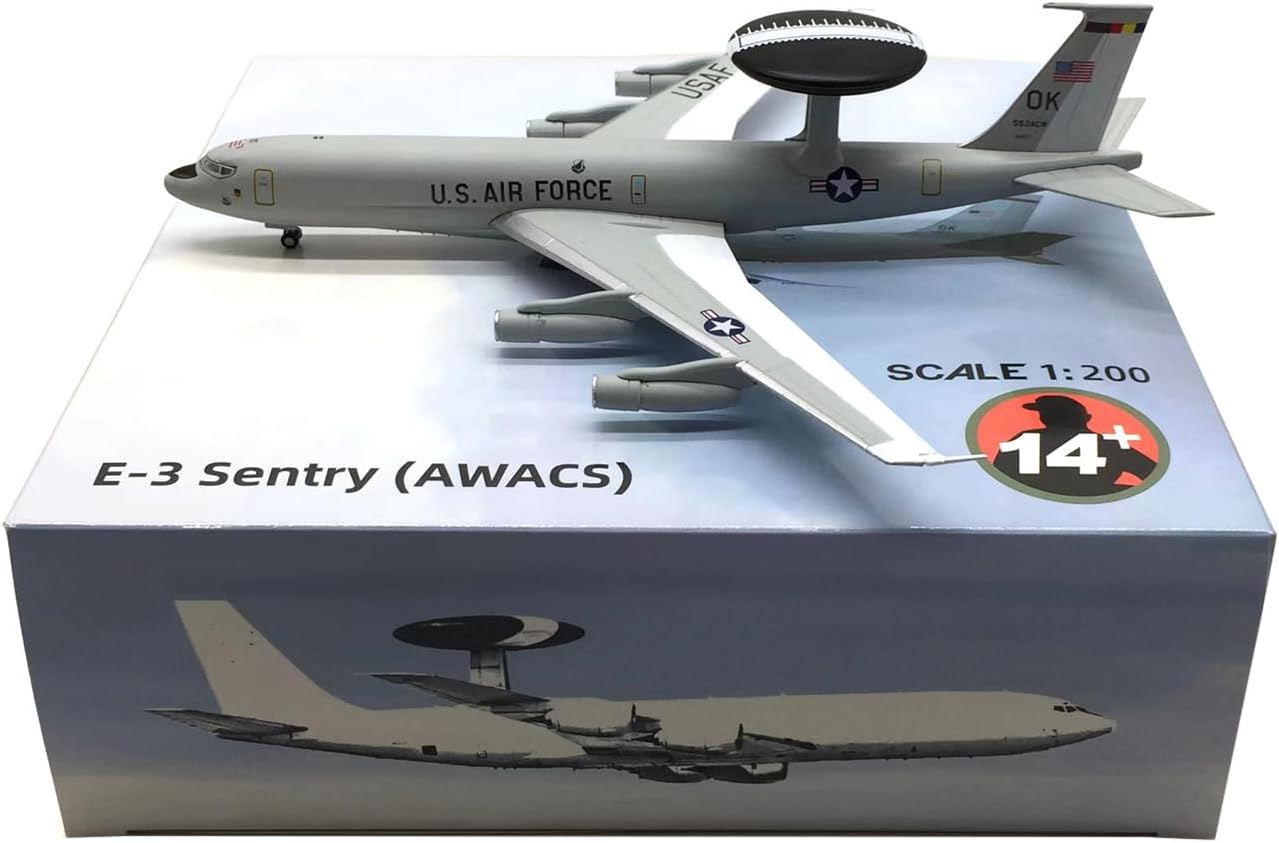 ARCADORA E-3 Sentry US 1/200 Scale Diecast Fighter Simulation Alloy Aircraft Model