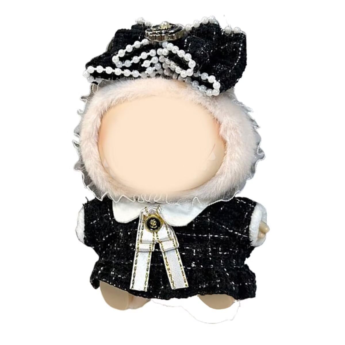 17cm Doll Clothes, 6.7 Inches Cute Doll Clothing Suitable for Dolls Accessories, Dress Up Clothes Set for Plush Dolls Outfits Overalls