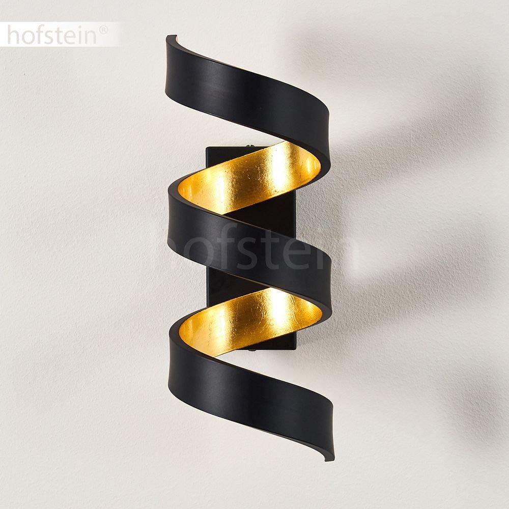 LED Wandlampe Rezat, Wandleuchte aus Metall in Schwarz/Gold, Wandstrahler 3-flammig, 3 x 3 Watt, 450 Lumen, 3000 Kelvin (warmweiß), Innenwandleuchte m. Lichteffekt an der Wand