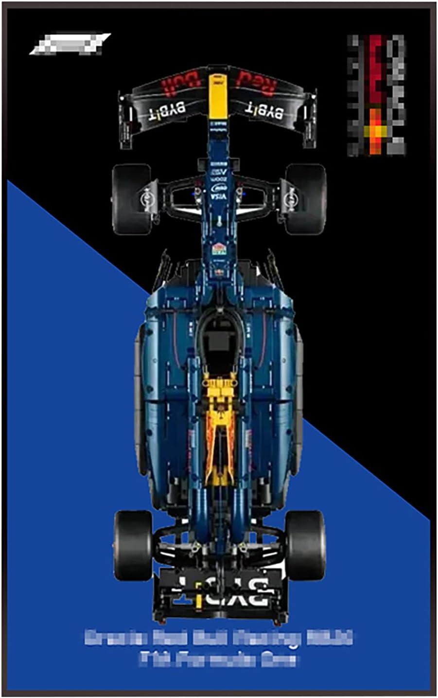 Acrylic Display Wall Panel for LE&GO Technic 42206 Racing Car, Wall Photo Frame, Display photo frame, decorative background board, 50x80cm (no model) (Style B)