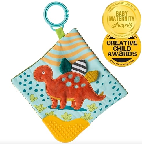 Miniatura 2 de Mary Meyer Pebblesaurus - Juguete mordedor arrugado con papel de bebé y chirriador, 6 x 6 pulgadas, dinosaurio