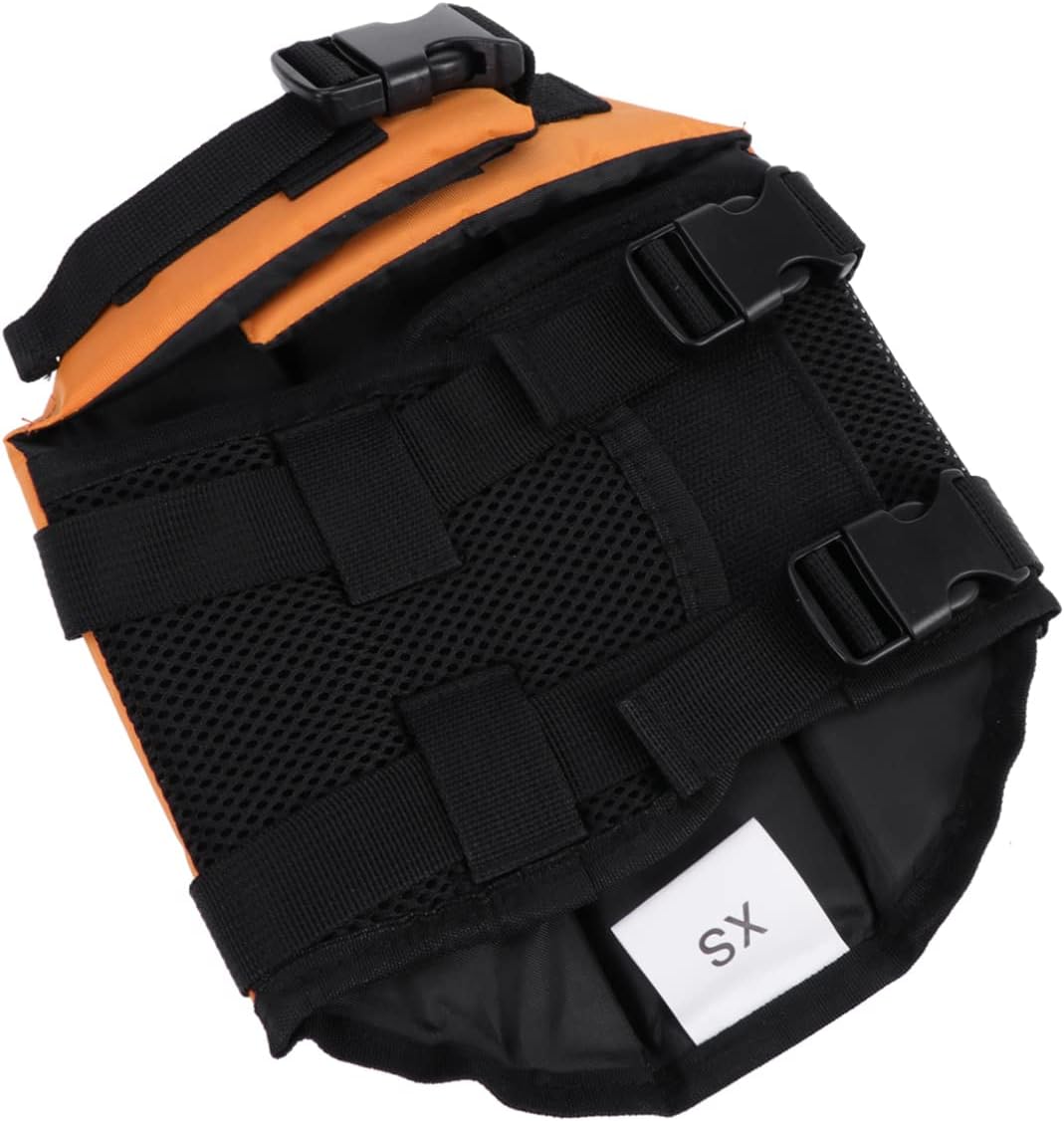 Pet Life Jacket for Dogs Xs Orange High Visibility Reflective Design Quick Release Buckles Comfortable Breathable Material for Swimming Boating