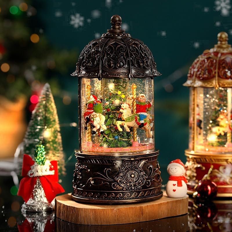 クリスマス オルゴール スノードーム 回転メリー サンタとツリー クリスマス オルゴール スノードーム 回転メリー サンタとツリー