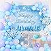 3 Ans Frozen Déco Anniversaire Filles, Kit Arche De Guirlande De Ballon Congelé Avec Affiche De Fond, Gâteau, Ballons De Flocon De Neige En Feuille De Confettis Violet Blanc Bleu