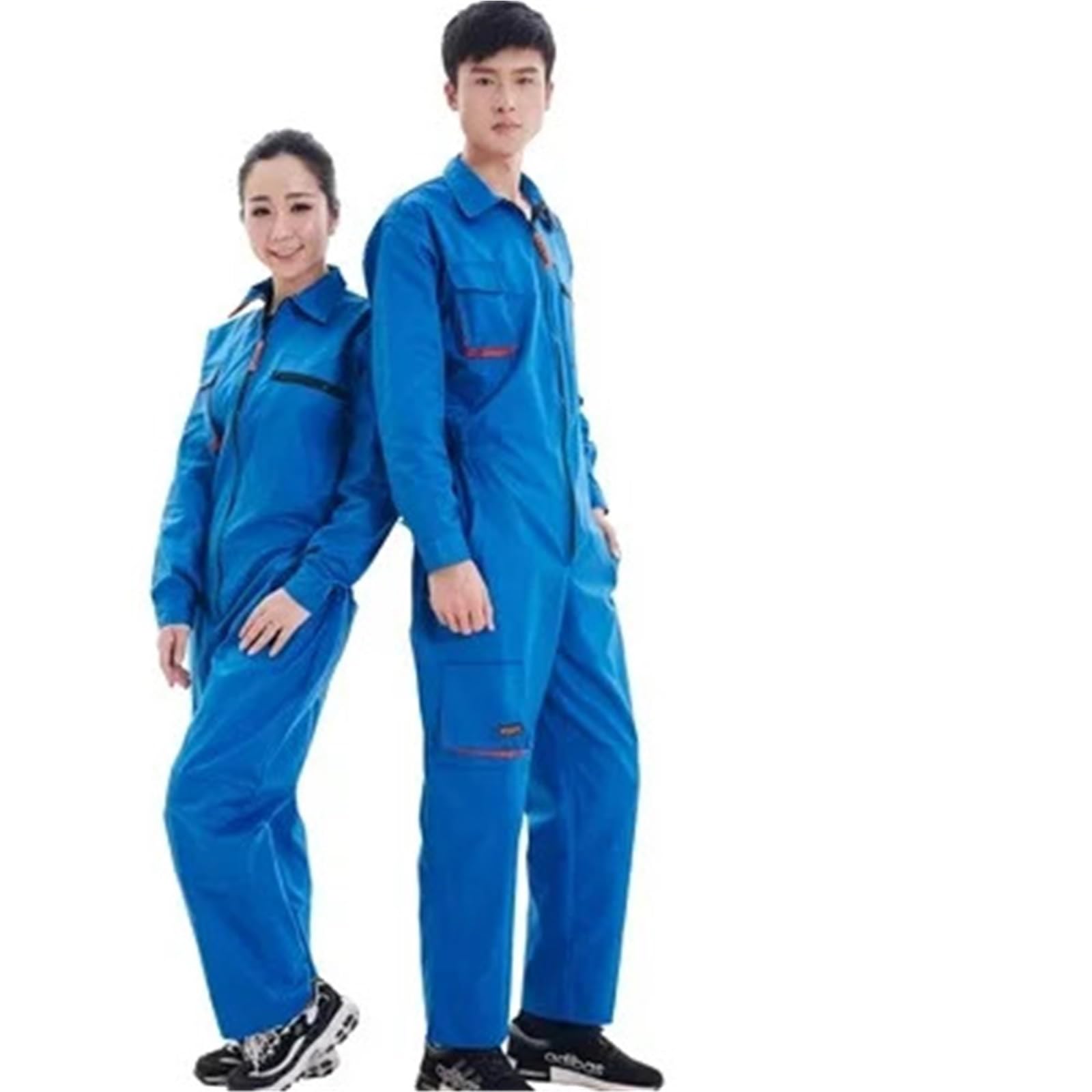 Salopette Uomo Jeans Tuta da Lavoro for Uomo e Donna, Tuta, Saldatura, Officina di Riparazione Auto, Uniforme Meccanico, Abbigliamento, Magazzino(Orange,5XL)