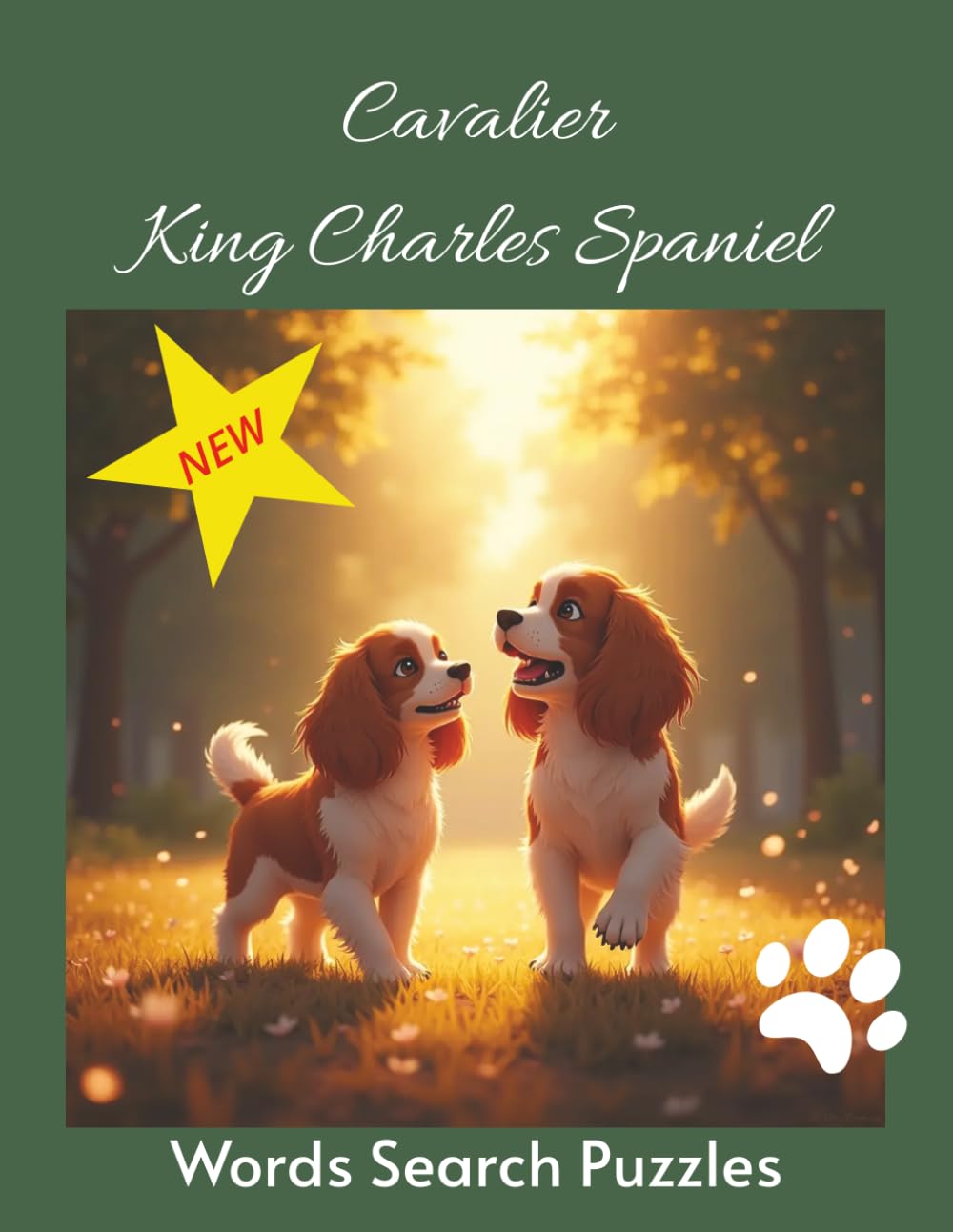 Cavalier King Charles Spaniel Word Search Puzzles: Ideal for trips, thoughtful gifts, and quiet relaxation.