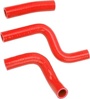 Silicone Radiator Coolant Hose, Leakproof Radiator Coolant Hose Three Layers Thickened, Smooth Transmission for KX80 KX85 KX100 (Red)