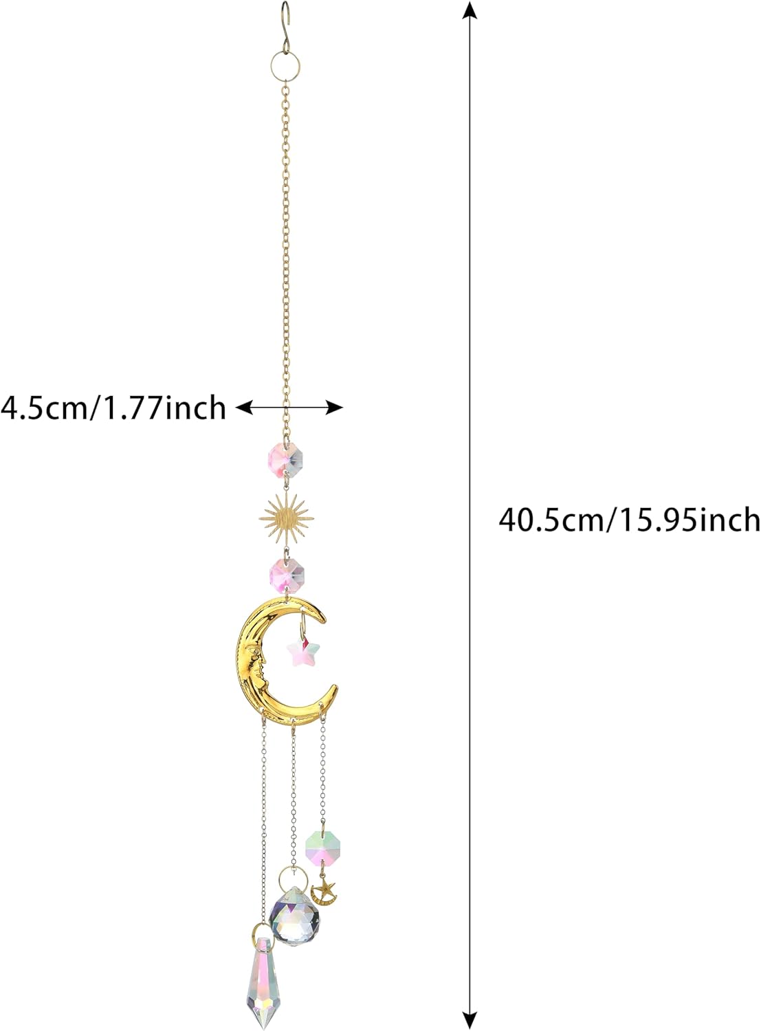 Suncatchers for Windows Hanging Moon Sun Light Catcher Indoor Decor Crystal Prism Sunlight Rainbow Maker - Image 7
