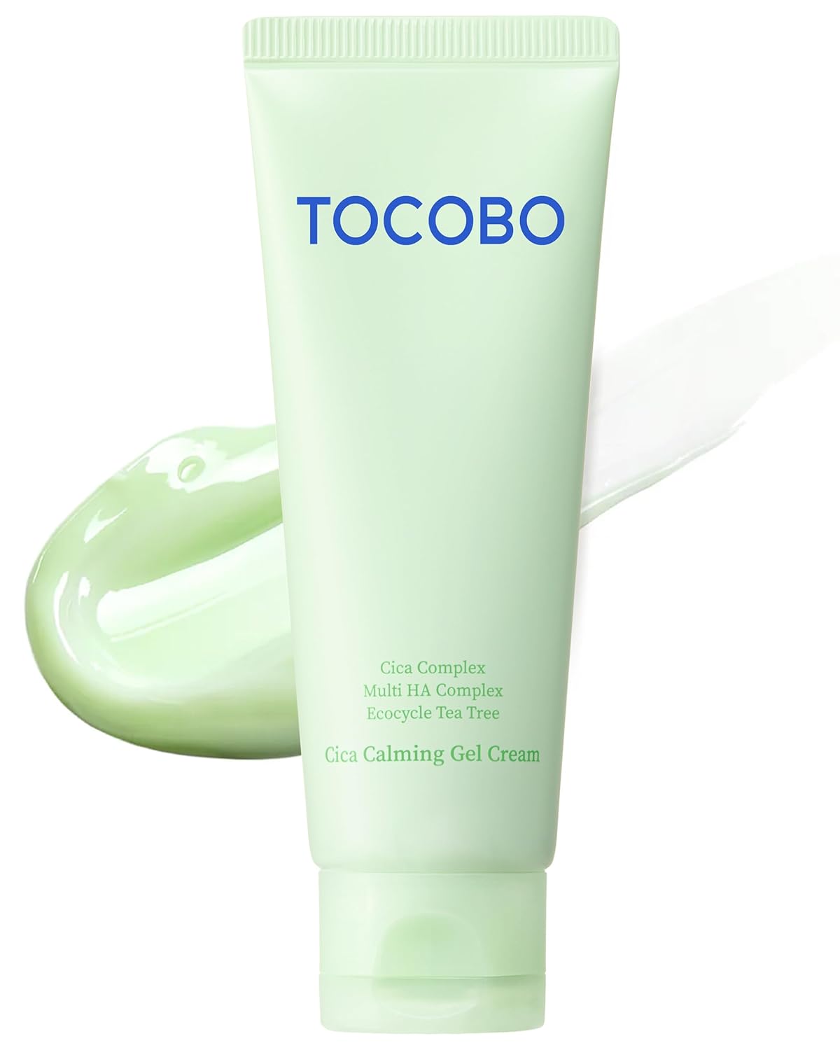 TOCOBO Cica Calming Gel Cream – Korean Vegan Soothing Moisturizer with Cica, Hyaluronic Acid & Tea Tree – Lightweight Non-Sticky Pudding Gel for Sensitive Skin, 24-Hour Hydration Barrier, 2.37 oz.