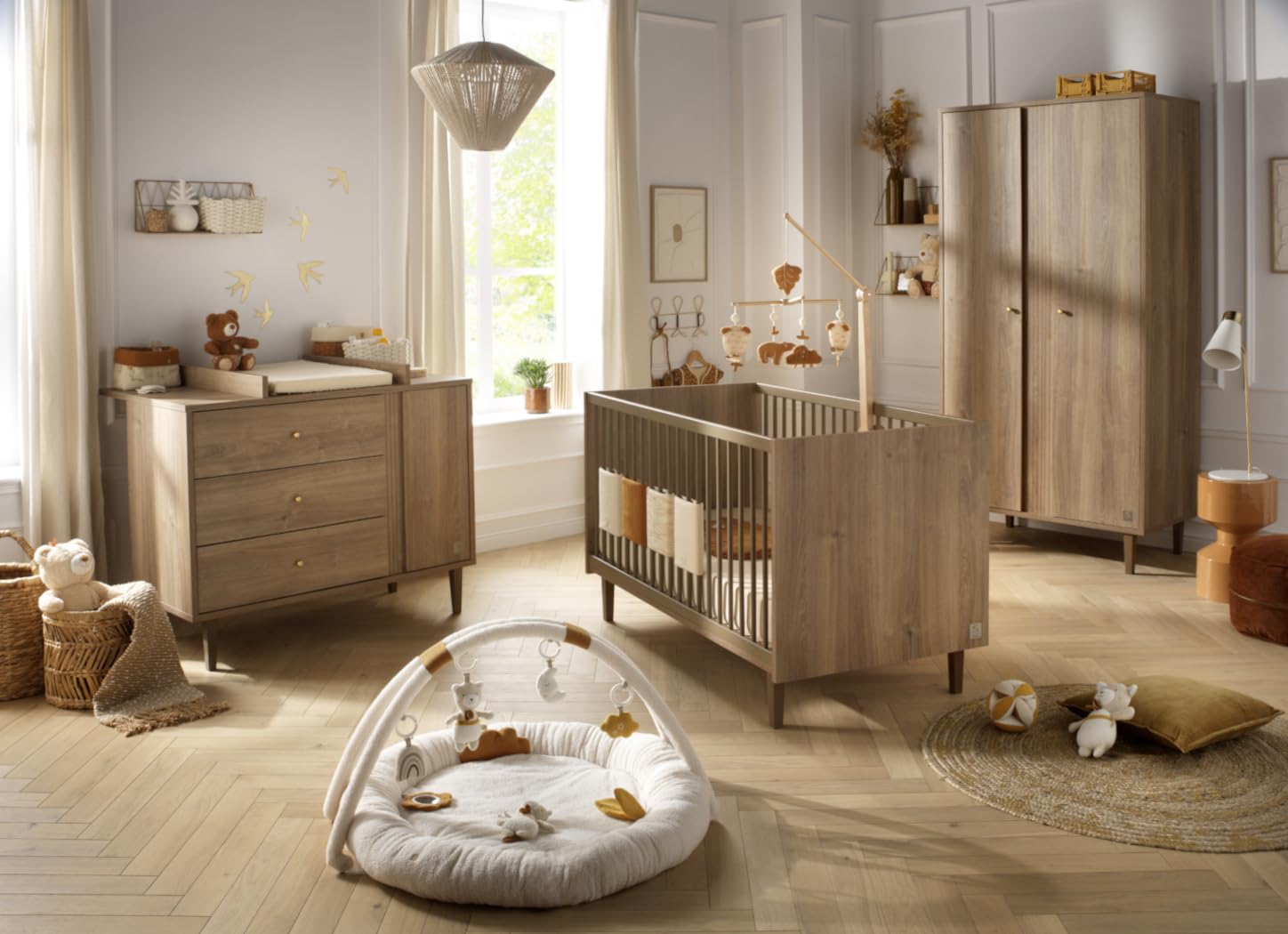 Sauthon Lit évolutif 140x70 - Little Big Bed décor Imitation Bois