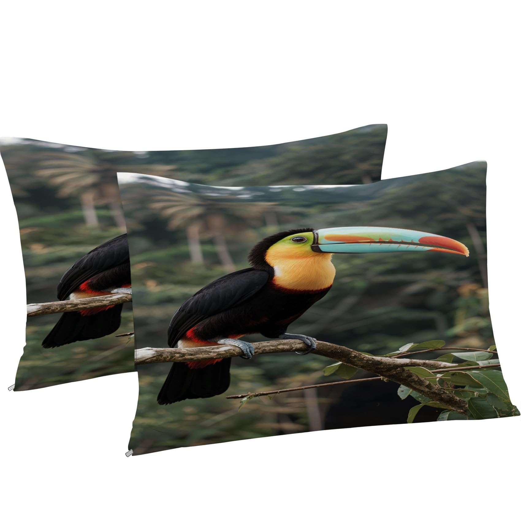 Poszwa na kołdrę 250 x 200 Tucano Poszewki na kołdrę Liście 3 sztuki Poszewka na kołdrę z mikrofibry Miękkie odwracalne poszewki na kołdrę + 2 poszewki na poduszki 50 x 75 cm z zamkamiH947
