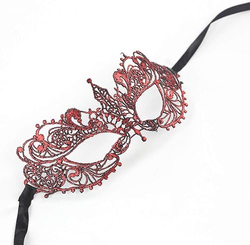 Miniatura 6 de MYMENU Máscara de mascarada para mujeres, máscara de encaje veneciano para ojos para fiesta, baile de graduación, baile, disfraz, Mardi Gras