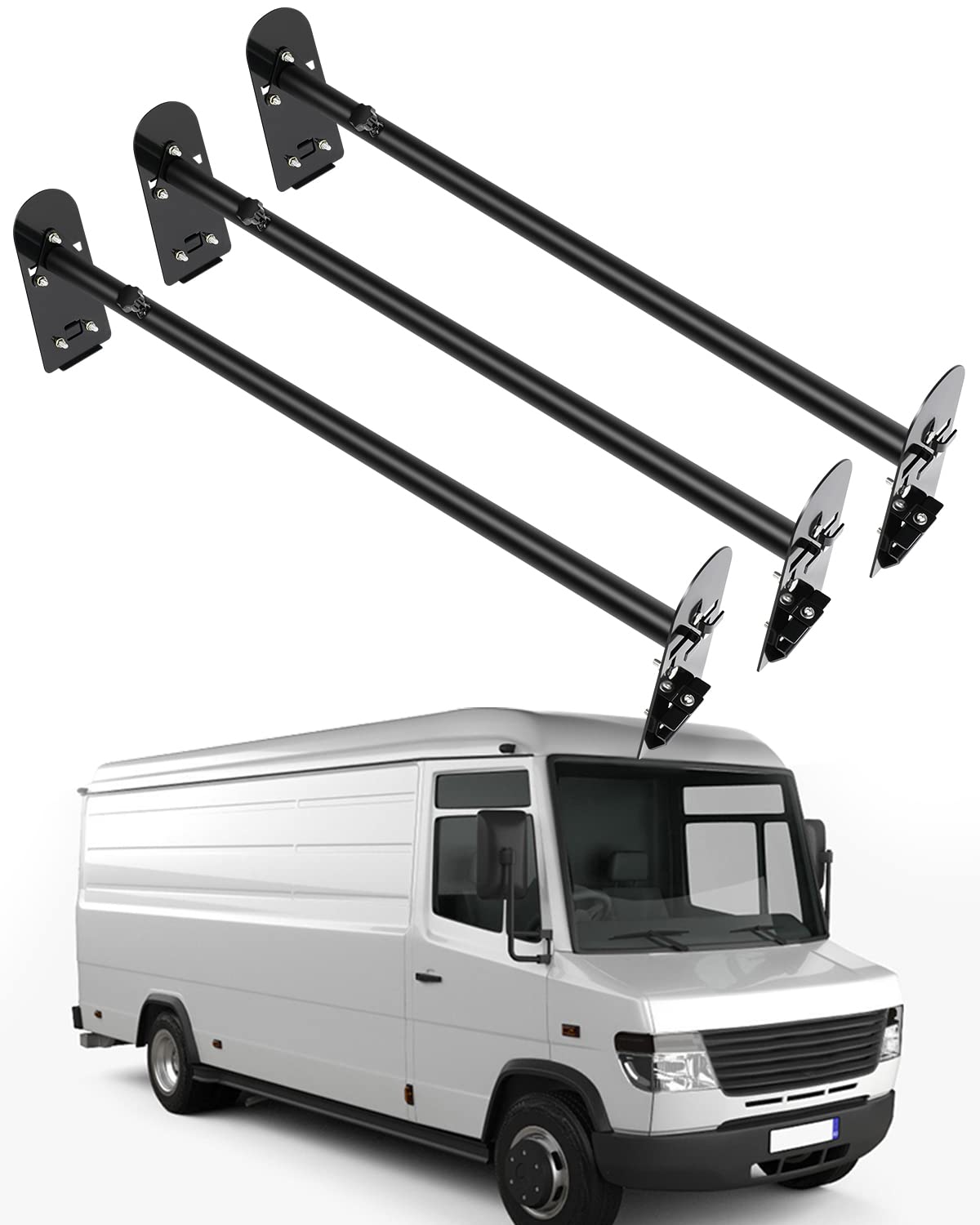 Universal Van Ladder Rack - Adjustable 57-65" Roof Rack (800lb Capacity)