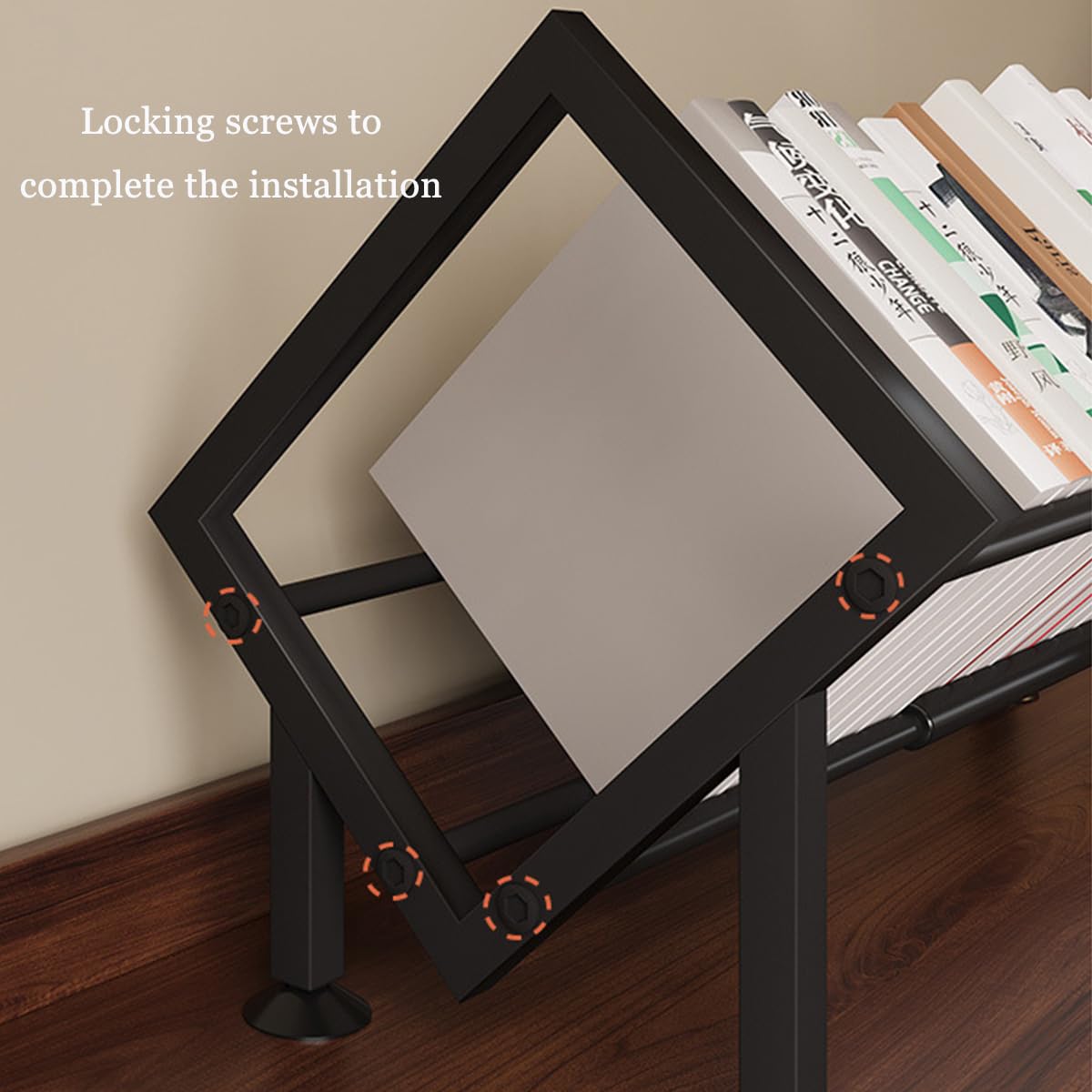Scrivania Scaffale Libri Piccola Libreria, Retrattile Porta Libri Metallico Mini Librerie, Desk Shelf Salvaspazio Biblioteca per Le Scrivanie Dei Bambini, Gli Uffici, I Soggiorni (Bianco)