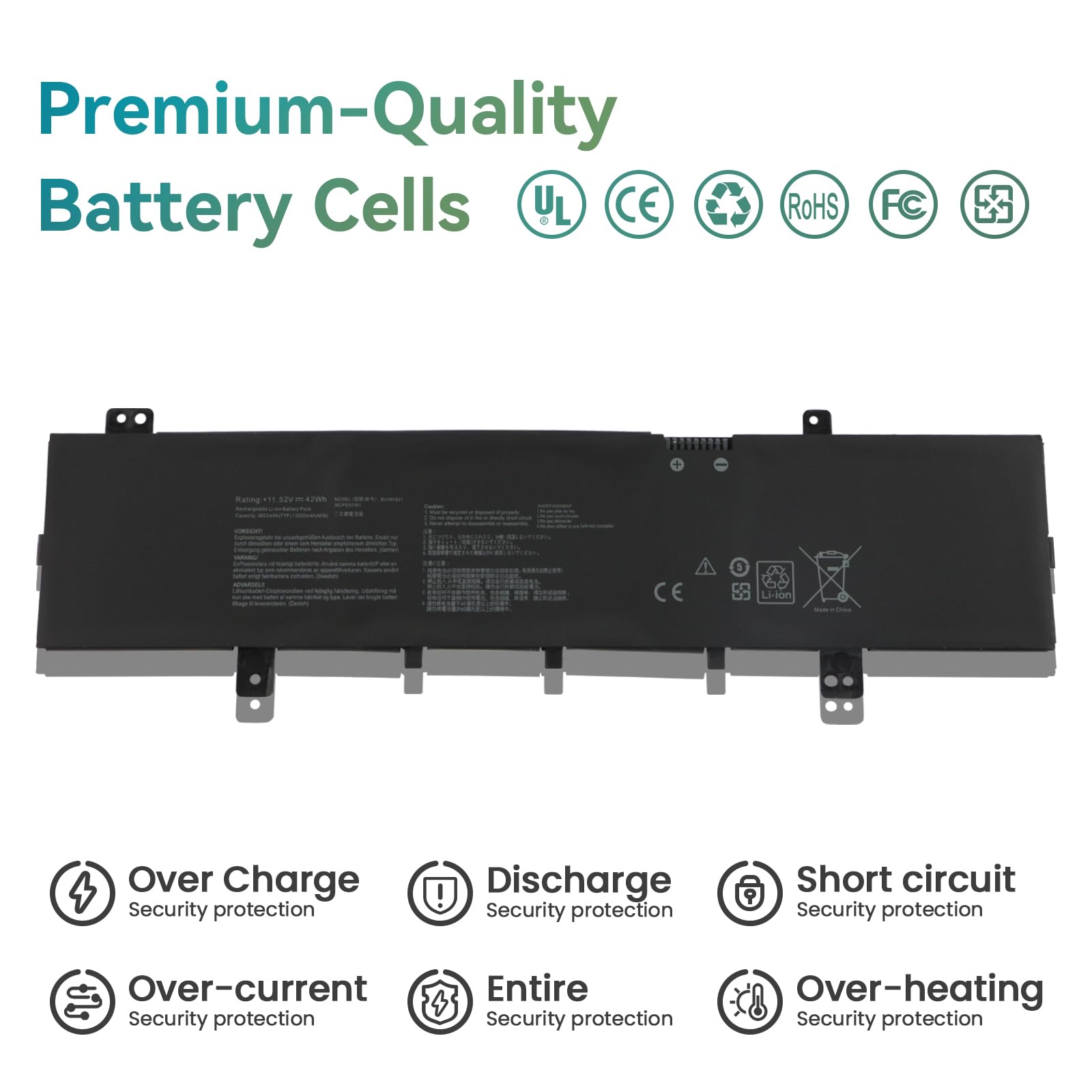 K KYUER B31N1631 Laptop Batterie pour Asus VivoBook 15 A505 F505 S505 X505 X505BA X505BP X505ZA A505BA A505BP A505ZA F505BA F505BP F505ZA S505BA S505BP S505ZA K505ZA R504BA R504BP R504ZA X505ZA-BQ117T