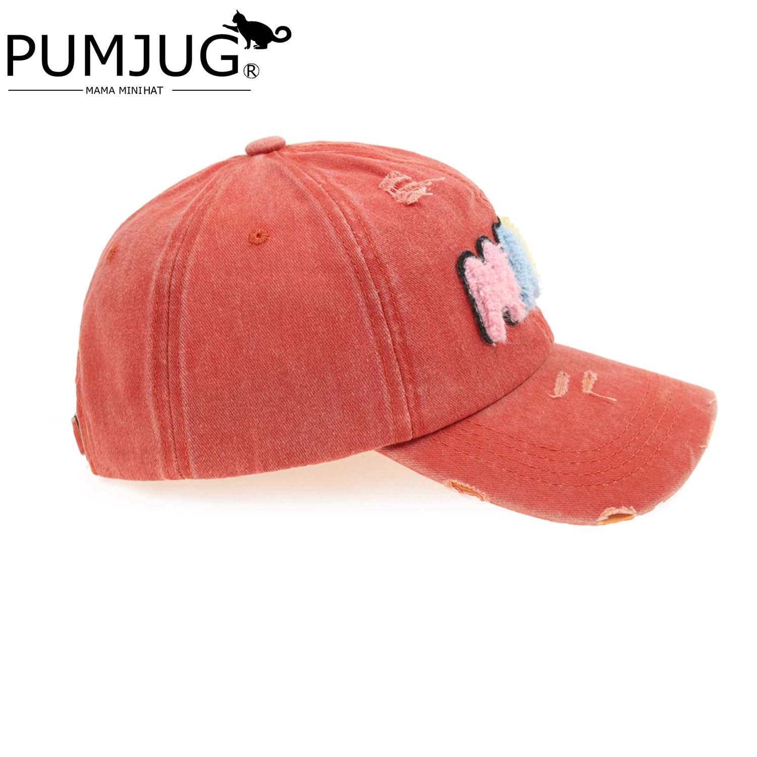 Pumjug Mama & Mini Matching Baseball Caps, 2 Piece Parent-Child Hats Set, Cute Retro Baseball Hats for Women and Daughter Tangerine