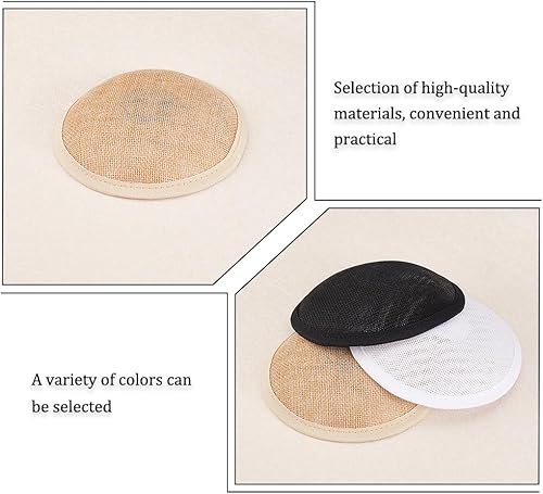 Miniatura 4 de FINGERINSPIRE Base redonda de 6 colores para sombrero, 4.4 pulgadas de diámetro, círculo Sinamay, base de sombrero de nailon, base redonda de tocado