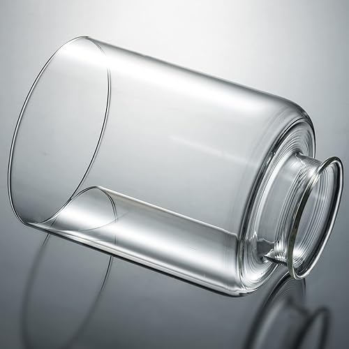 Vista 3 de Clear Glass Shade Cylinder Glass Lamp Shade Replacement