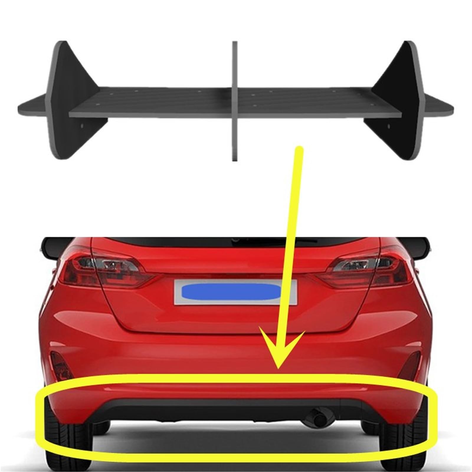 Diffusore Posteriore Labbra del Paraurti Spoiler Splitter Body Kit per Ford per Fiesta 2017 2018 2019 Alette del Diffusore Posteriore