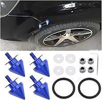 Vista 8 de AUCELI 4 kits de liberación rápida para parachoques de automóvil, kits de fijación de placa apretada de parachoques delantero y trasero de aleación