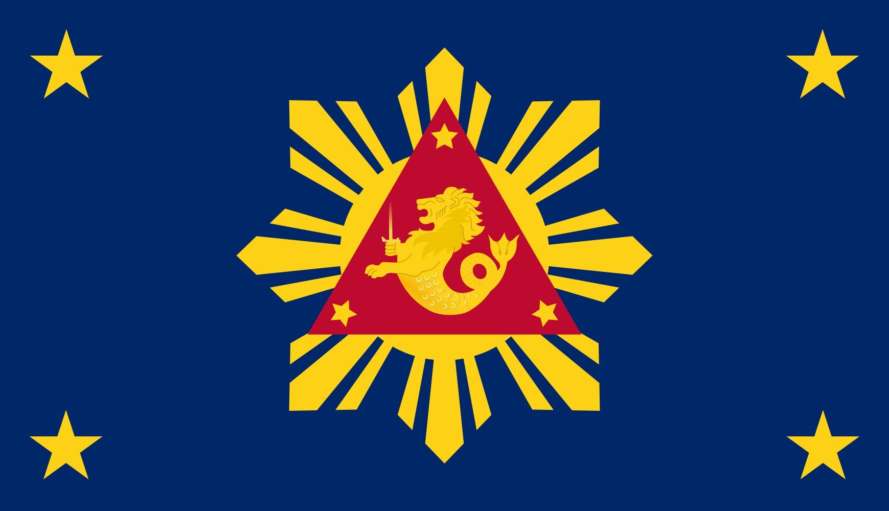 Drapeau President of the Philippines 1948-1951 large : réplique exacte introuvable