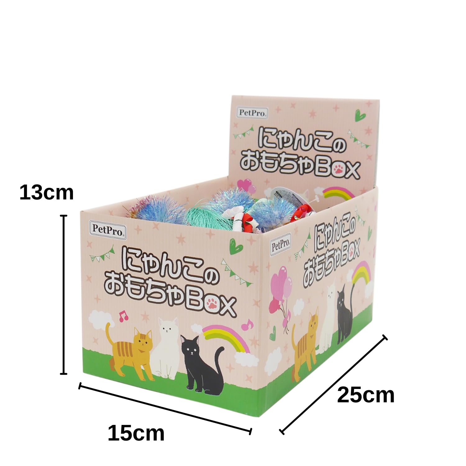 Amazon | ペットプロ にゃんこのおもちゃBOX キラキラモールボール×24