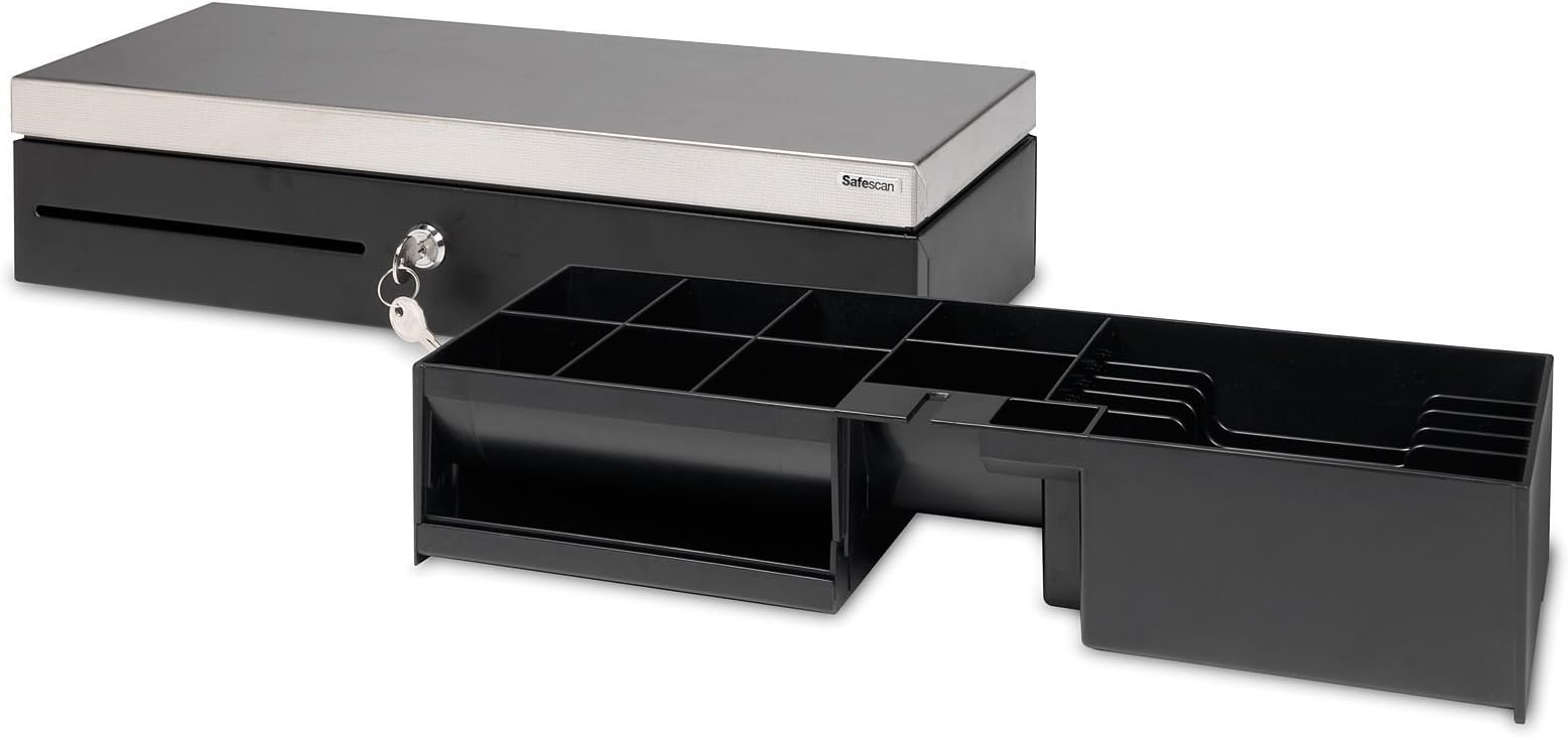safescan SD-4617S Standard Duty 132-0498 Cash Drawer Black/Silver