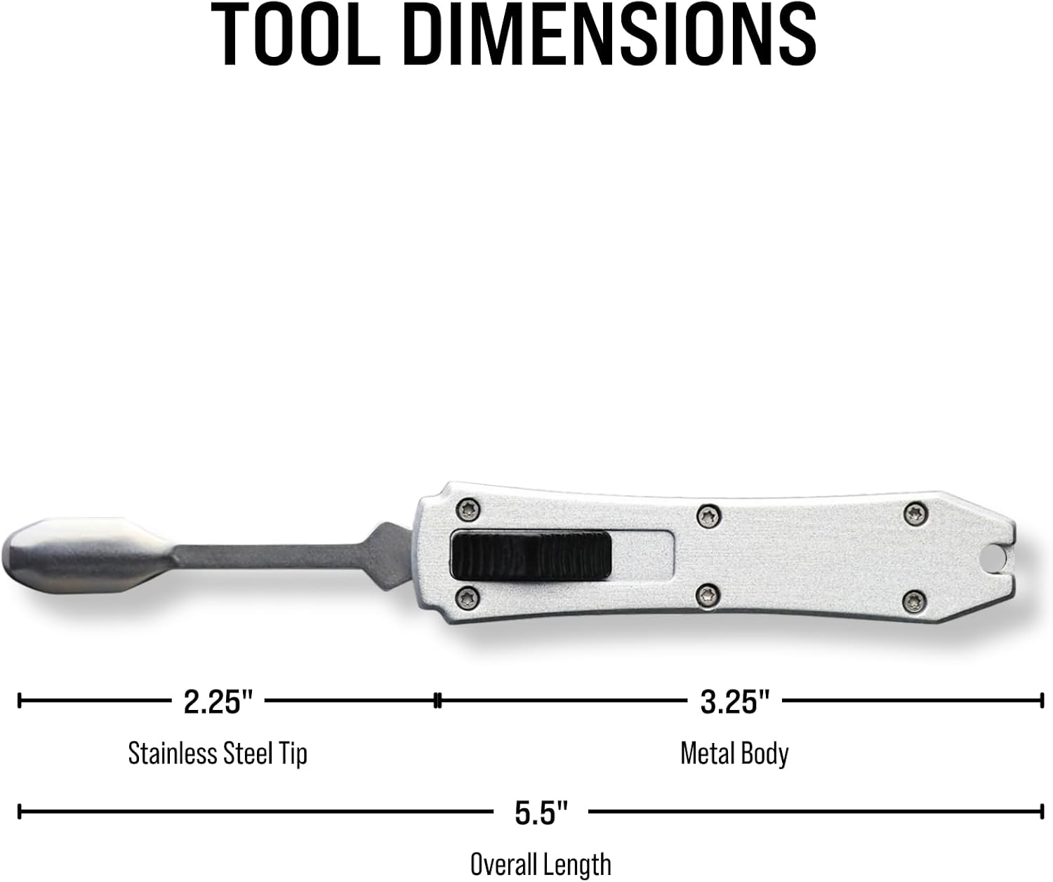 Terporium Retractable Wax Carving Tool (Single) | Stainless Steel Precision Tip Portable Pocket Tool with Silver Handle | Perfect for Wax Carving & Sculpting On-The-Go