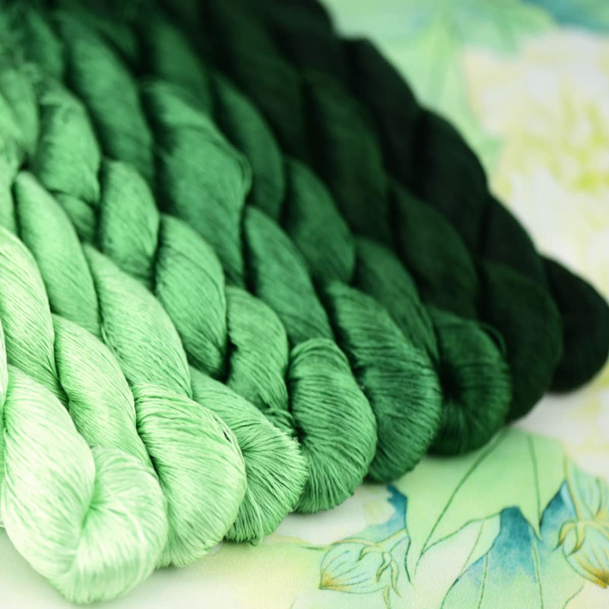 MINGGUXIUYI Natural 100% Silk Thread Handmade Embroidery Thread Floss 880 Metres 8 Colors (31) - Image 3