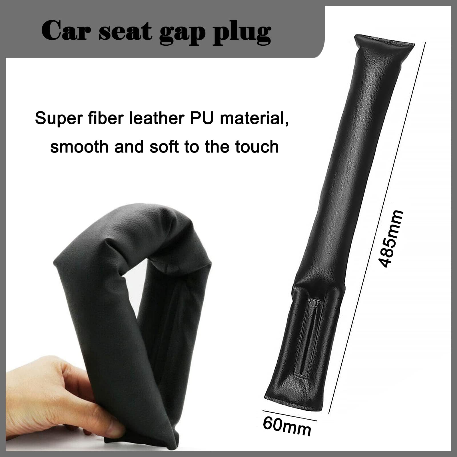 Autositz Lückenfüller 2er Set - Universal Sitzlückenstopper Aus PU-Leder