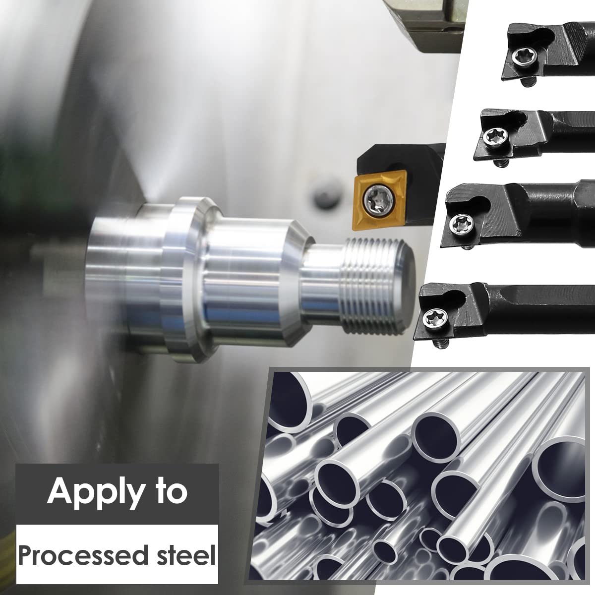 Mini Metal Lathe Boring Bars - Carbide Inserts -6