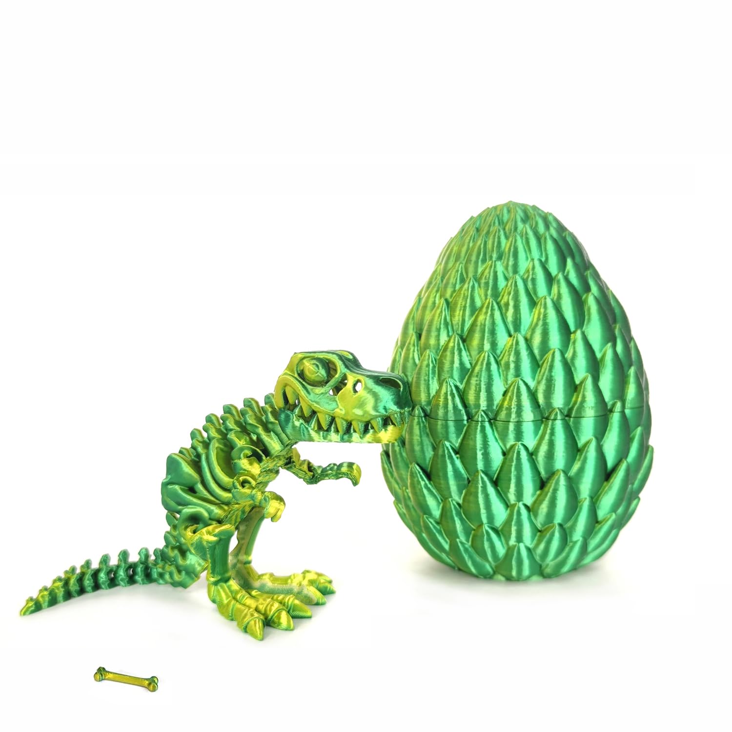 3D Printed Dragon Egg Dinosaur Toy with Flexible Joints for Boys and Girls